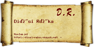 Diósi Réka névjegykártya