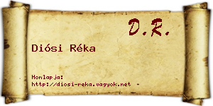Diósi Réka névjegykártya